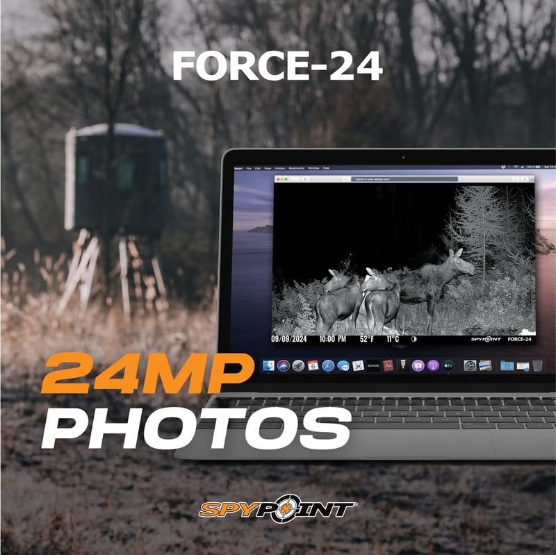 Spypoint FORCE-24 Twin Pack Non-Cellular Trail Camera, 2K Video, 24MP Photos, Low-Glow LEDs, Night Vision Game Camera, 70ft Motion Detection, Affordable Trail Cam, Must-Have Hunting Equipment (2) - Image 5